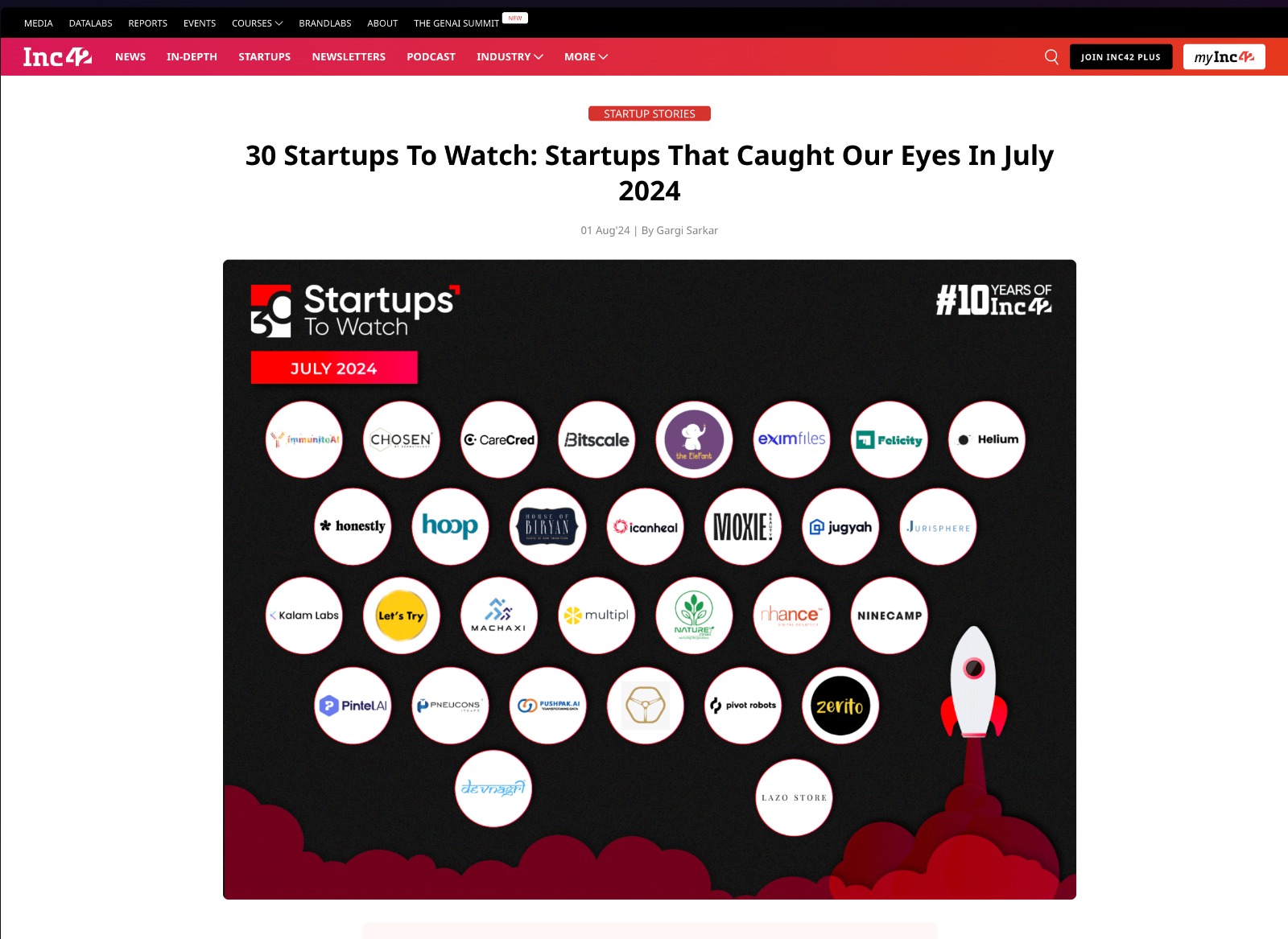 30 Startups To Watch: Startups That Caught Our Eyes In July 2024